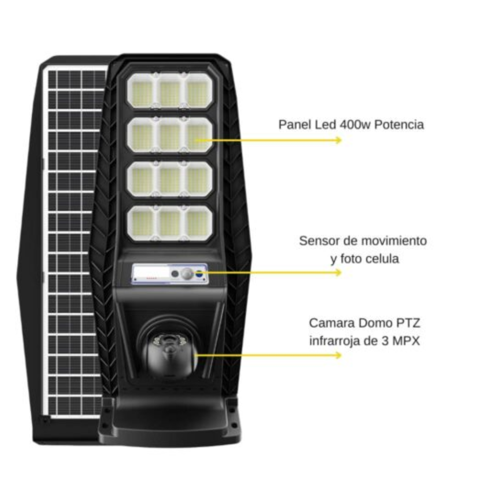 Foco Solar Led Con Camara