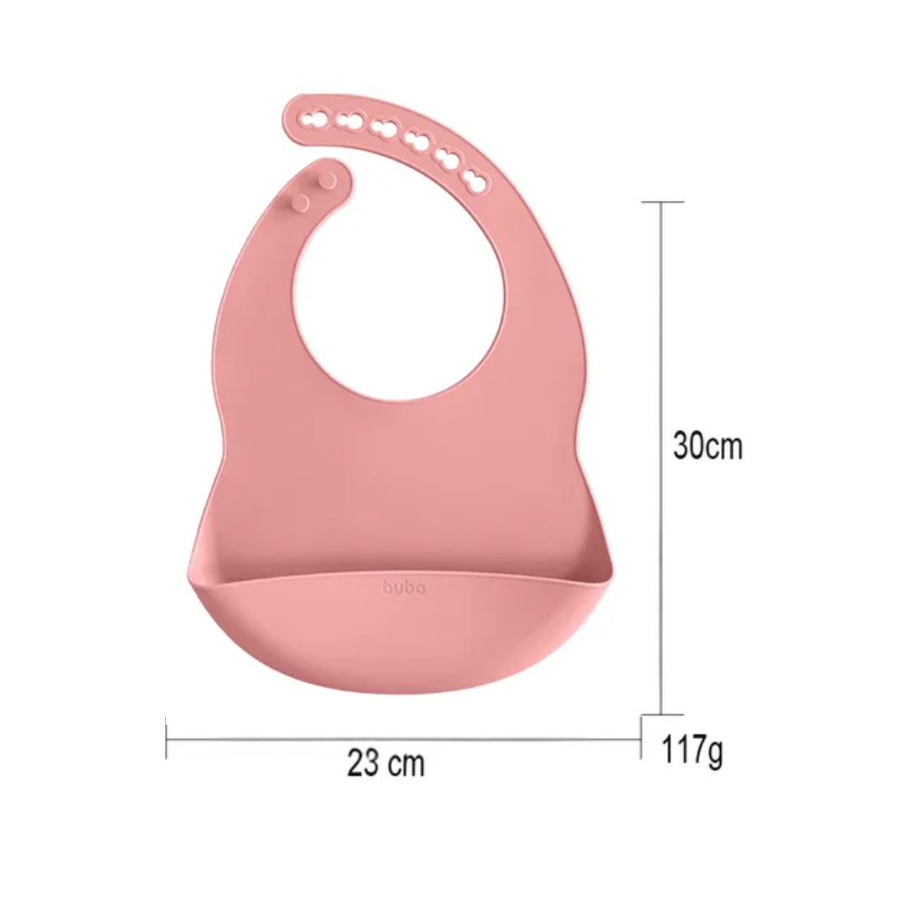Babero Silicona Rosa