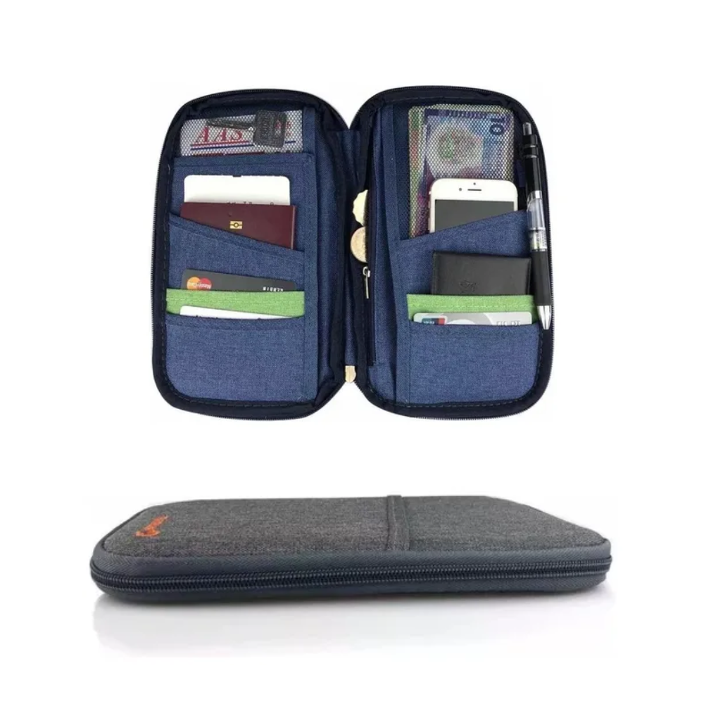 Estuche Porta Documentos  Gris Oscuro