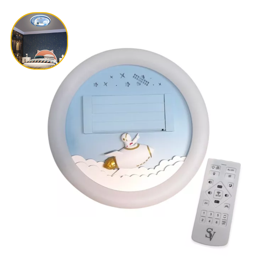 Luz de Techo Infantil con Caloventor 