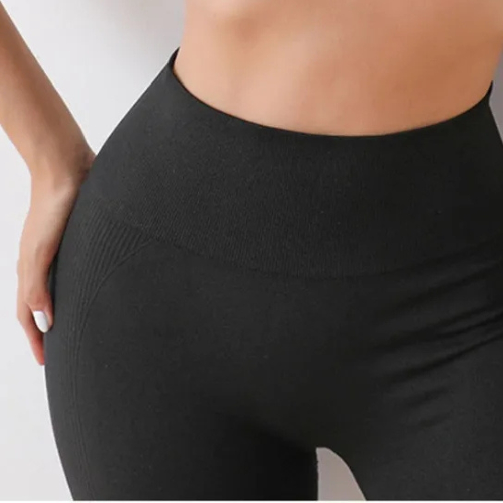 Calza Seamless Push Up Negra