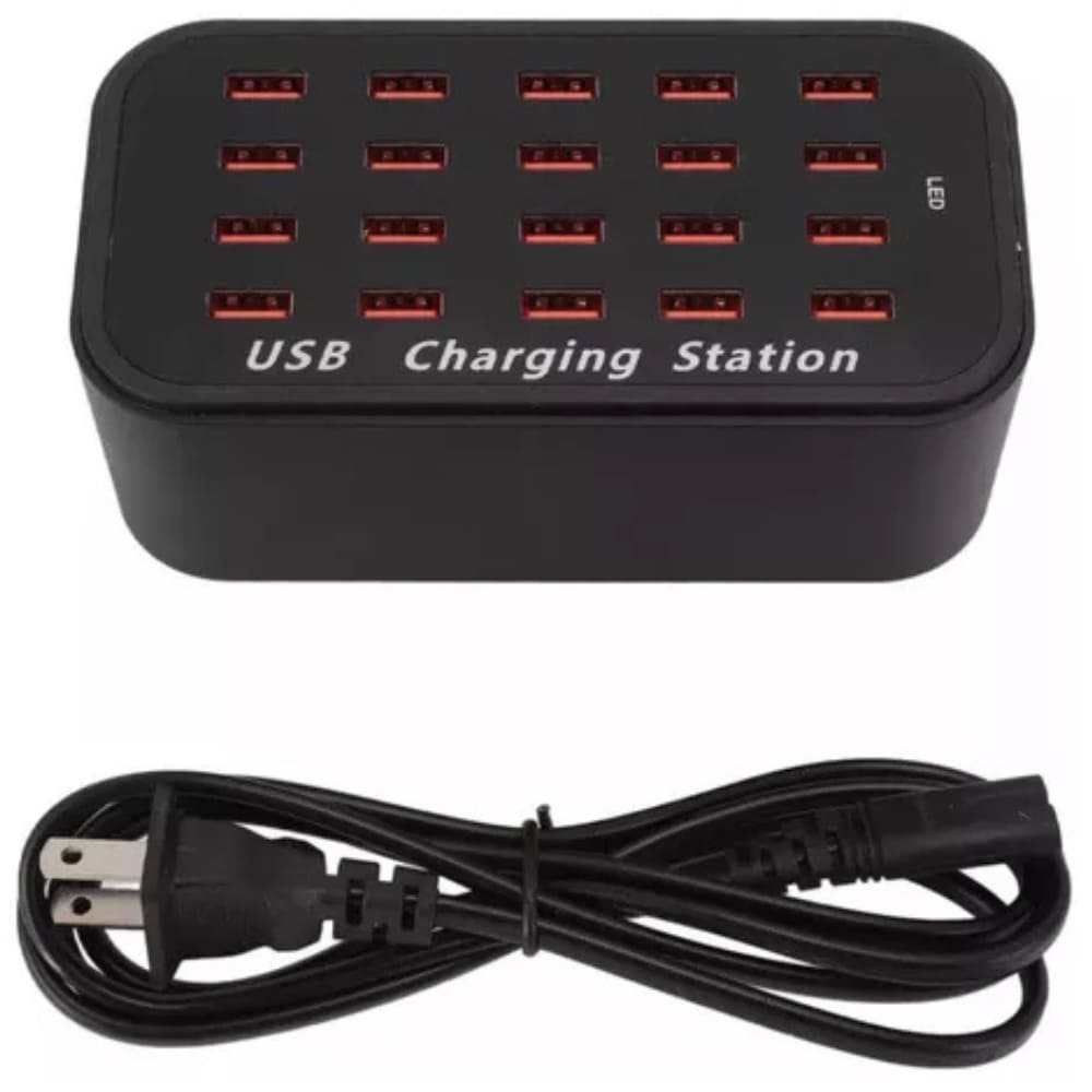 Estación de Carga USB Rápida con 20 Puertos