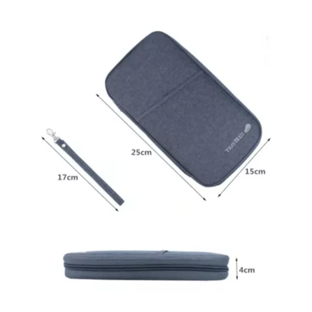 Estuche Porta Documentos  Gris Oscuro