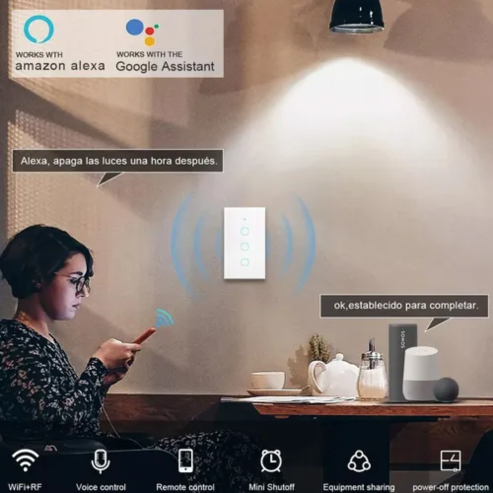 Interruptor Inteligente Táctil Blanco