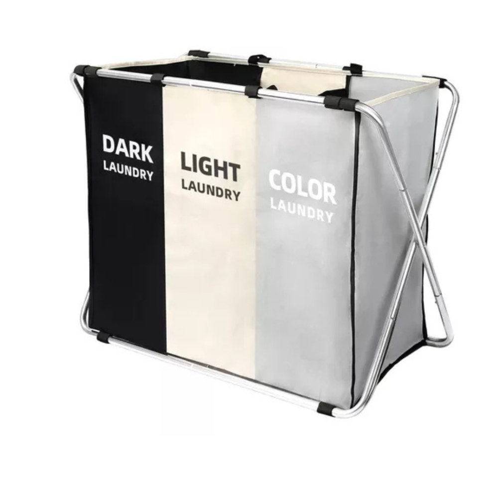 Cesto de ropa triple