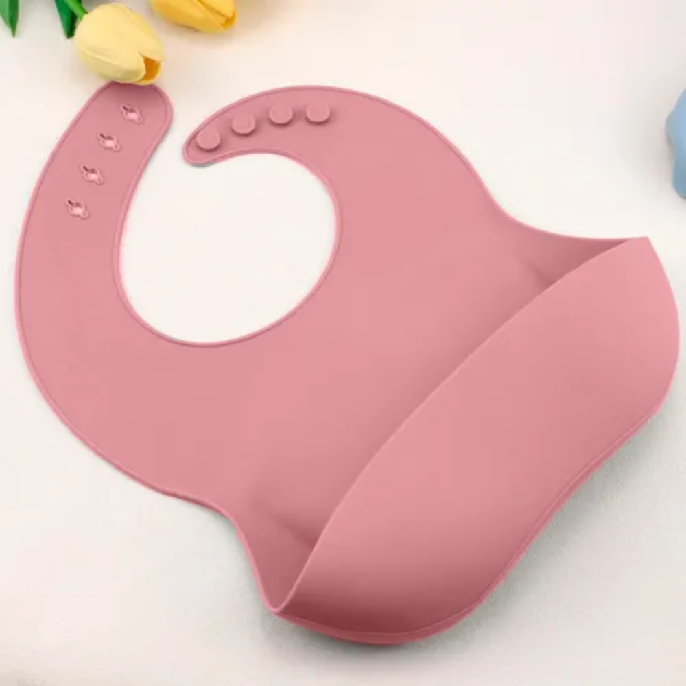 Babero Silicona Rosa