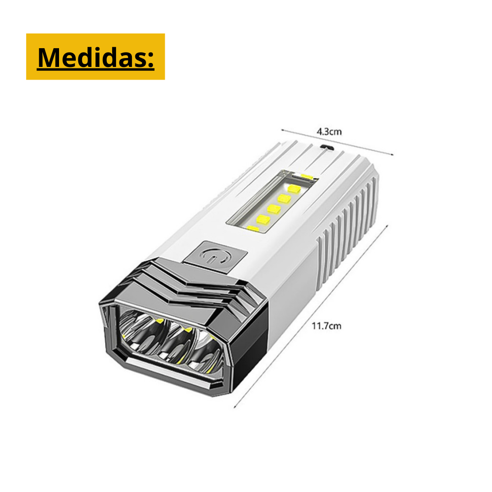 Linterna Para Bicicleta Luz LED Y Cargador USB