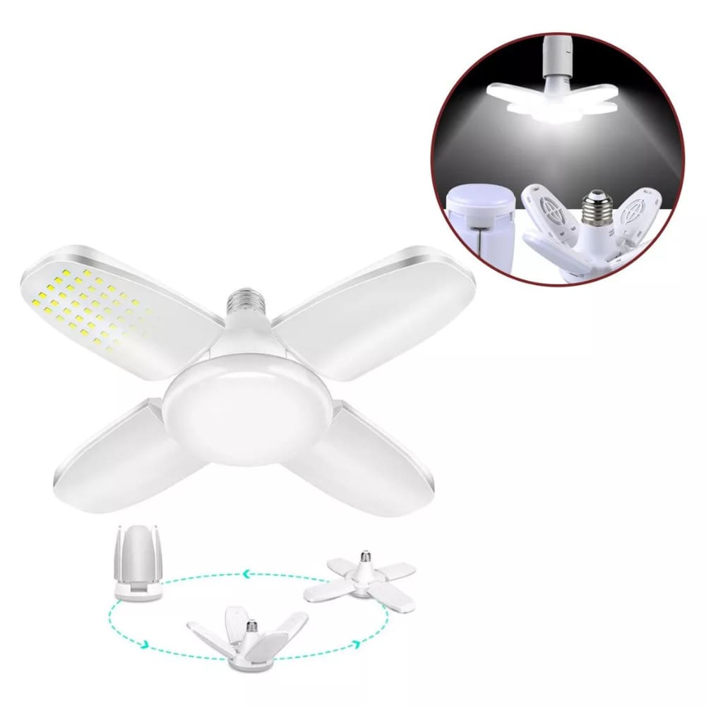 Bombillo Lampara Led Plegable 4 Aspas Alta Iluminación