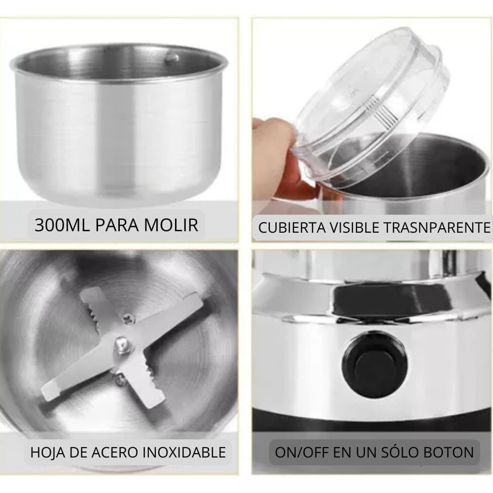 Molinillo Eléctrico de Café y Pimienta 220V para Granos