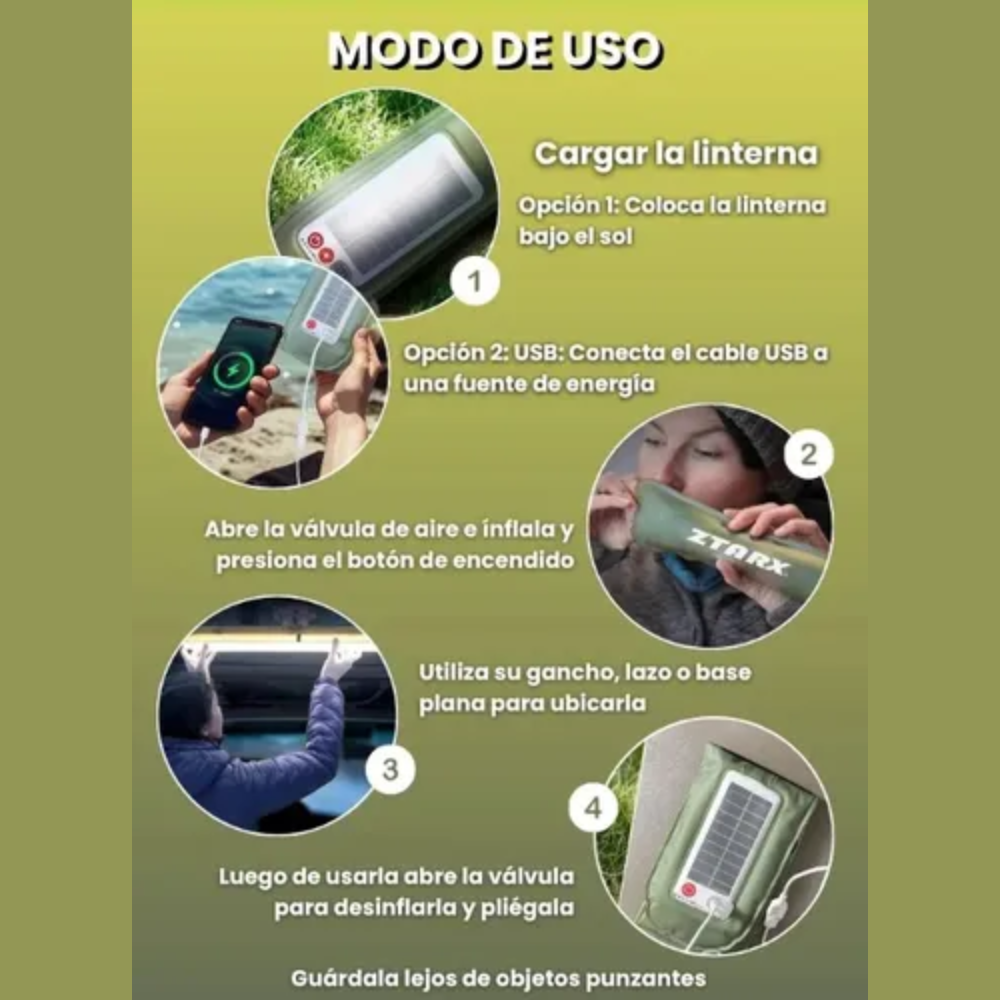 Linterna Lampara Inflable