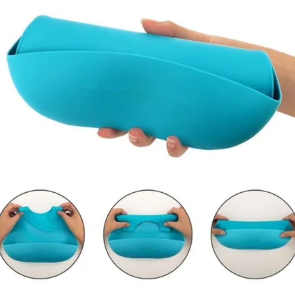 Babero Silicona Celeste