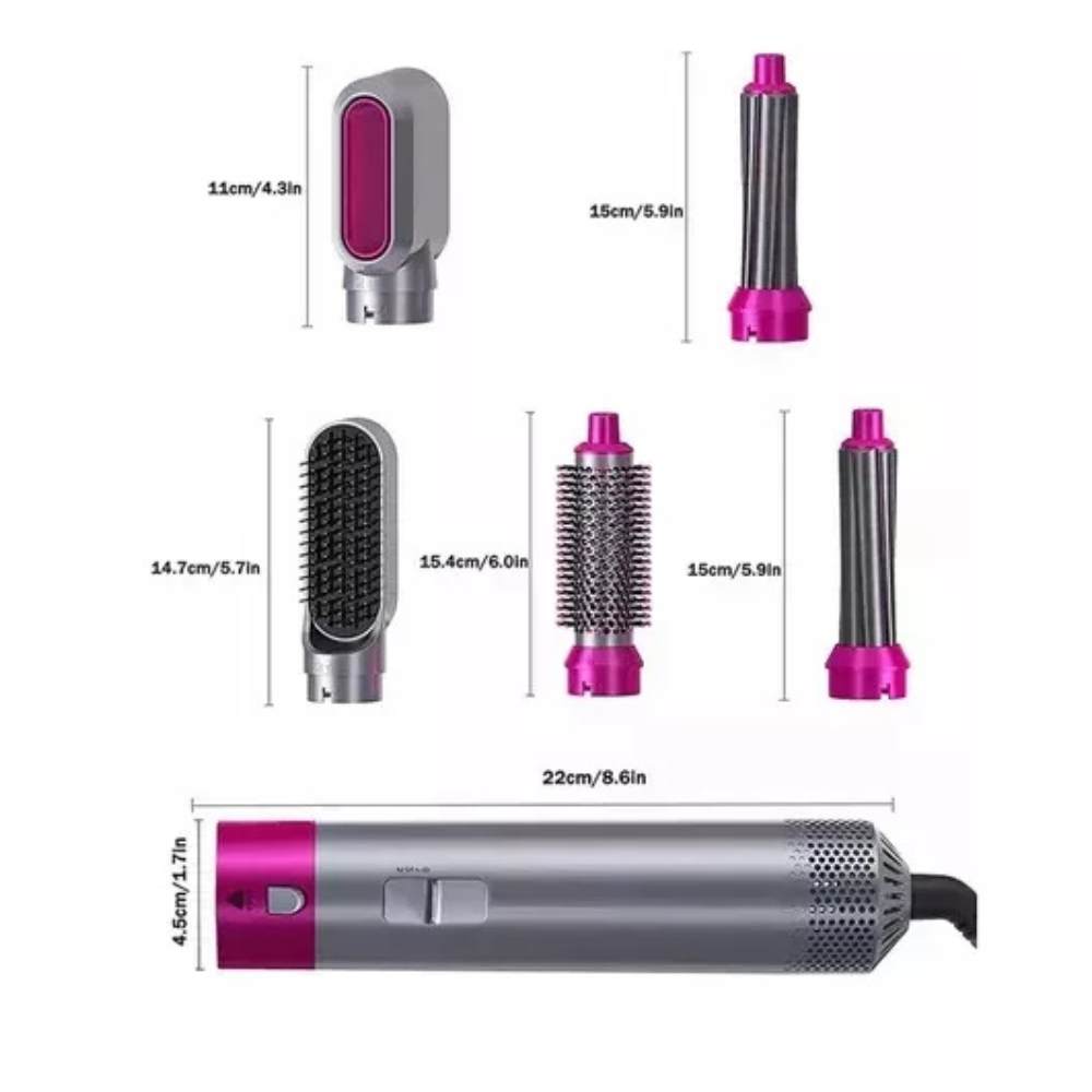 Cepillo Secador Rizador 5 en 1