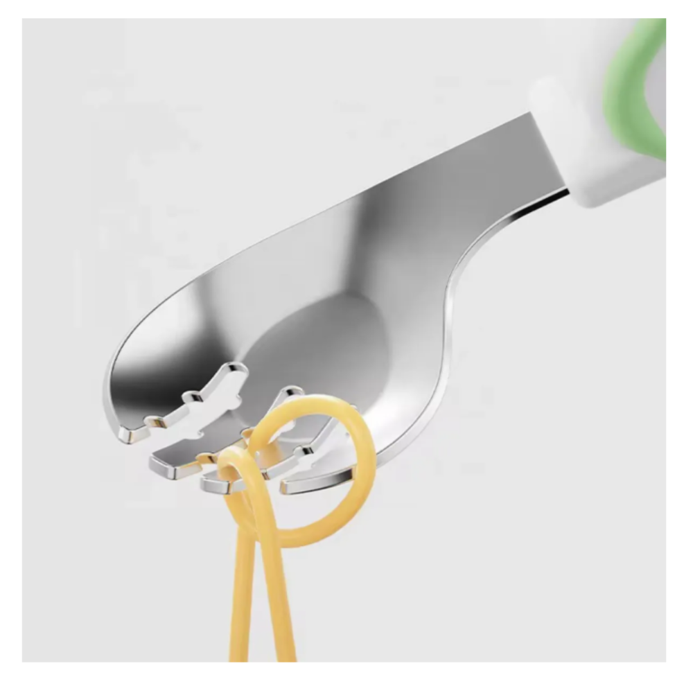 Set tenedor y cuchara de bebe celeste