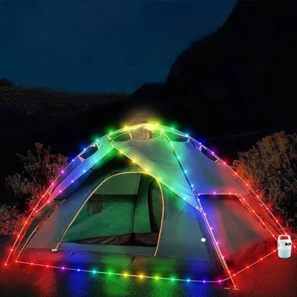 Farol Recargable Camping con Tira Led