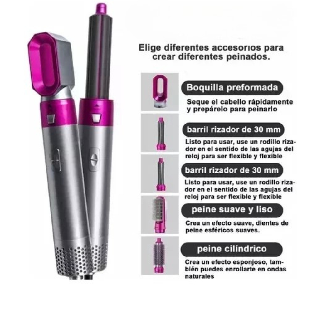 Cepillo Secador Rizador 5 en 1